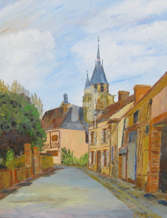 Painting titled "avril-18-rue-des-la…" by Bertrand Domin, Original Artwork