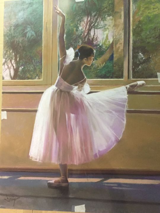 Painting titled "Bailarina" by Domingo Alvarez, Original Artwork