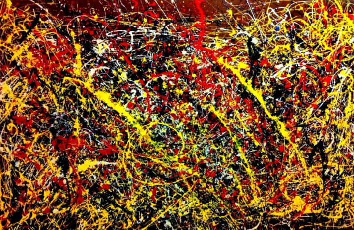 Peinture intitulée "Pollock 004.jpg" par Dominic Ibañez, Œuvre d'art originale