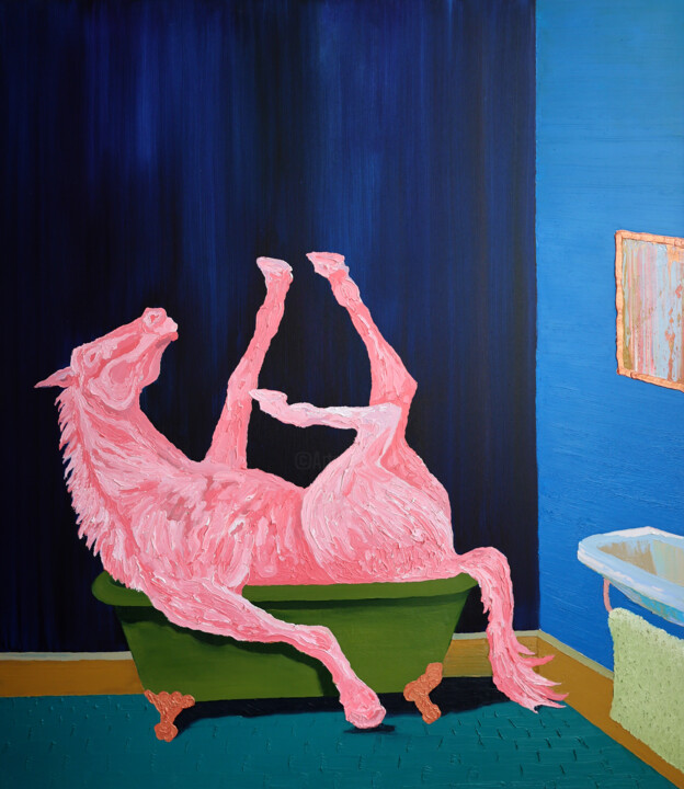 Картина под названием "Royal Treatment" - Dominic Virtosu, Подлинное произведение искусства, Масло Установлен на Деревянная…