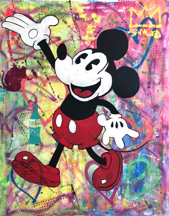 Malarstwo zatytułowany „Mickey” autorstwa Dominik Brunner (Robert Winter), Oryginalna praca, Akryl