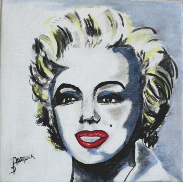 Pintura intitulada "Marilyn" por Dominique Ansquer, Obras de arte originais