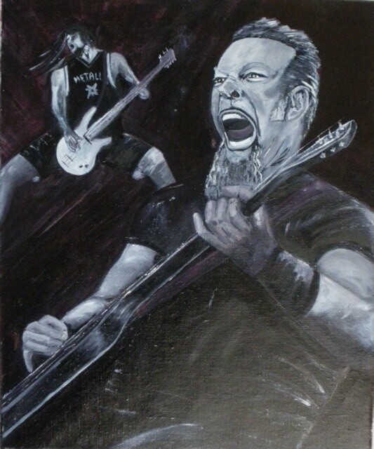 Painting titled "metallica" by Dominique Ansquer, Original Artwork