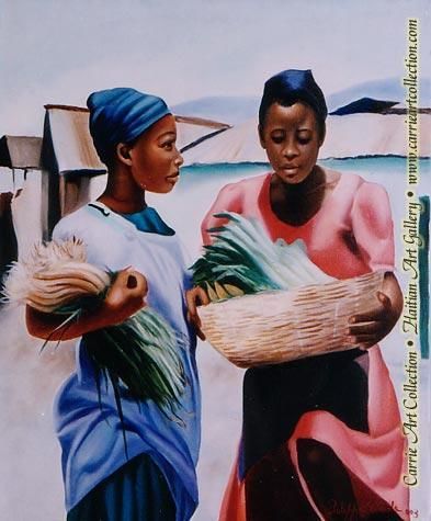 Pintura titulada "Poirreaux" por Dominique Carrie, Obra de arte original, Oleo