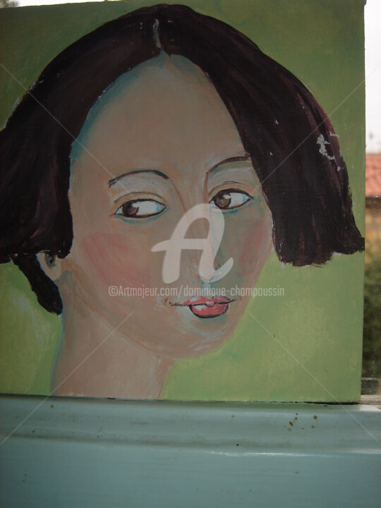 Peinture intitulée "femme 13" par Dominique Champoussin, Œuvre d'art originale, Acrylique