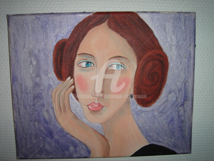Peinture intitulée "femme 1" par Dominique Champoussin, Œuvre d'art originale, Huile