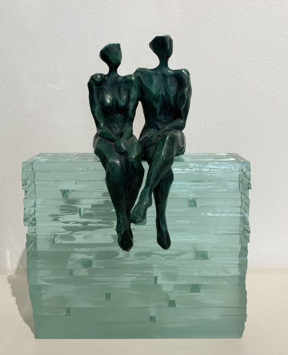 Sculpture titled "Demain" by Dominique Dardek, Original Artwork, Bronze