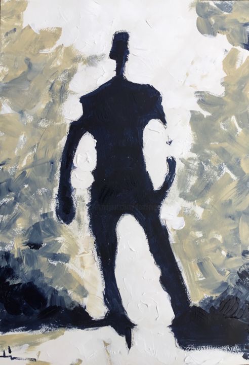 Painting titled "Silhouette #1" by Dominique Dève, Original Artwork, Acrylic