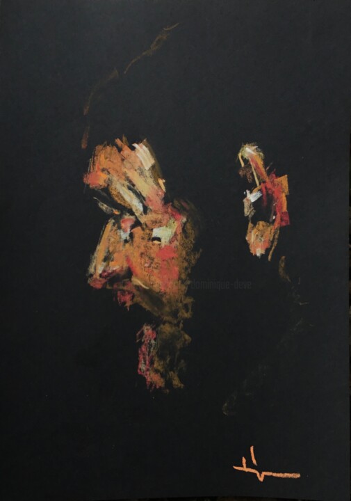 "Portrait Study insp…" başlıklı Resim Dominique Dève tarafından, Orijinal sanat, Karakalem