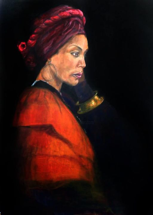 Pintura titulada "Marie Laveau" por Dominique Dugasse, Obra de arte original, Acrílico