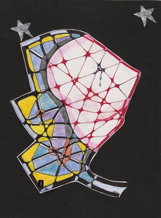 Dessin intitulée "L'espérance" par Dominique Frampier, Œuvre d'art originale, Crayon