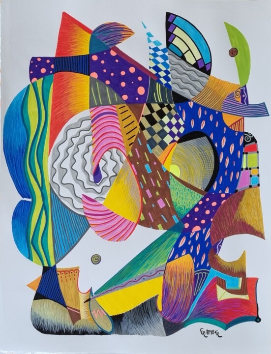 Dessin intitulée "247" par Dominique Frampier, Œuvre d'art originale, Crayon