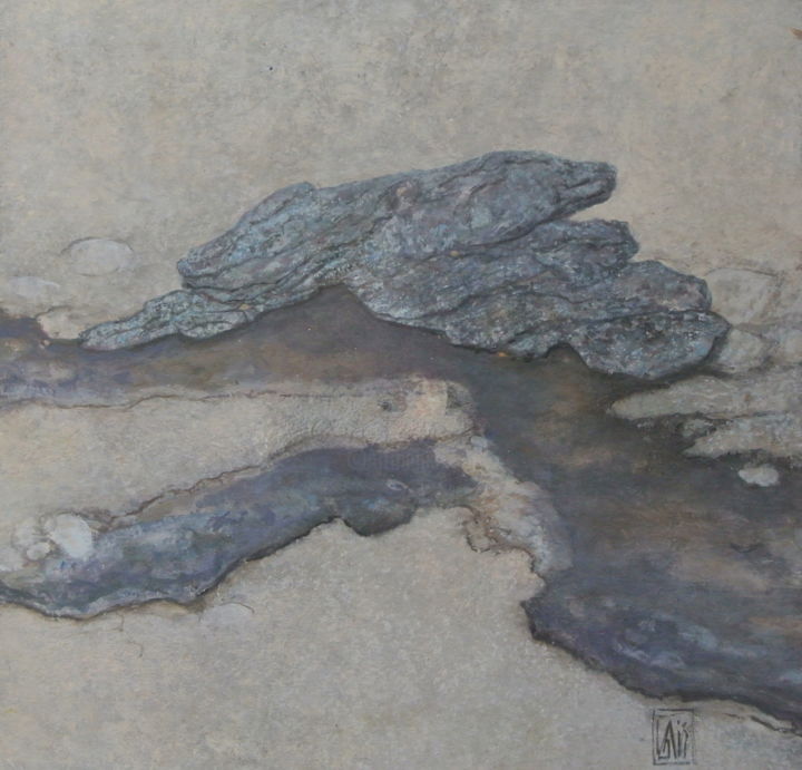 제목이 "fragment de monde n…"인 미술작품 Dominique Gais로, 원작, 잉크 금속에 장착됨