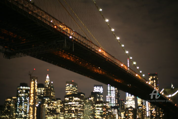 Photographie intitulée "Pont de Brooklyn Br…" par Dominique Goujard, Œuvre d'art originale