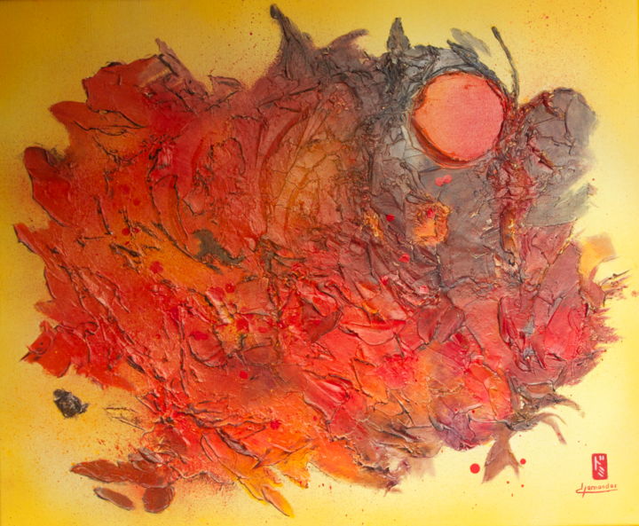 Peinture intitulée "Eclosion (oeuvre pr…" par Dominique Hernandez, Œuvre d'art originale, Acrylique