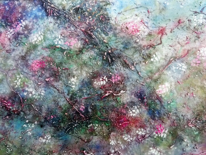 제목이 "Cerisiers en fleurs…"인 미술작품 Dominique Jolivet로, 원작, 파스텔