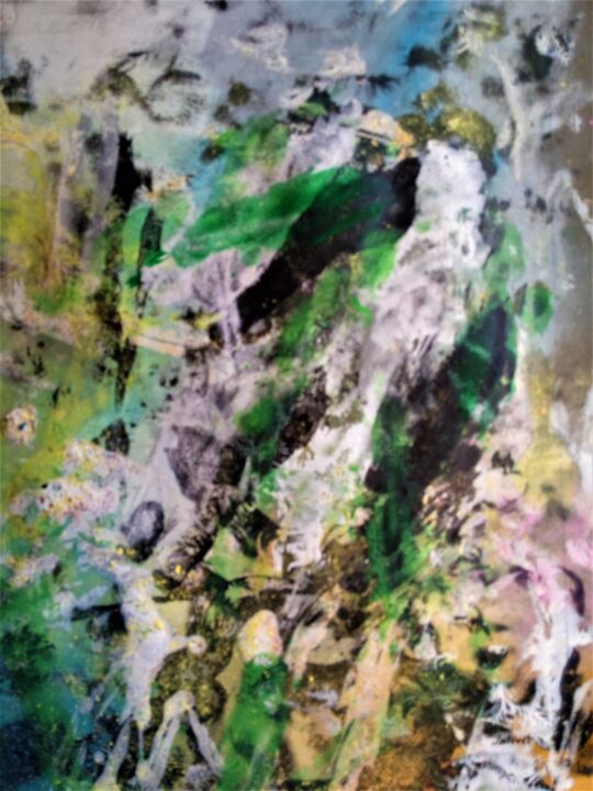 Painting titled "Impression Paysage…" by Dominique Jolivet, Original Artwork, Pastel