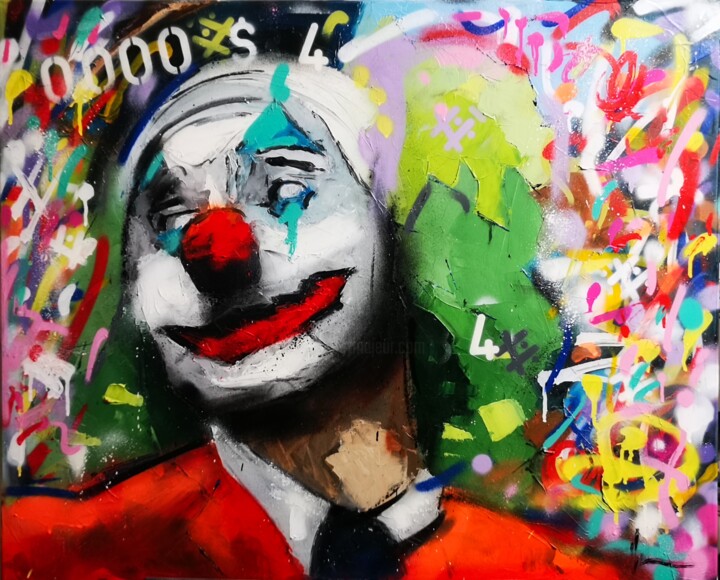 Pintura titulada "Joker street" por Dominique Kleiner, Obra de arte original, Pintura al aerosol