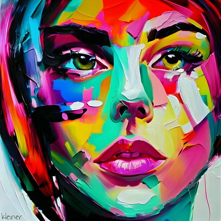 Painting titled "Victoria" by Dominique Kleiner, Original Artwork, Digital Painting