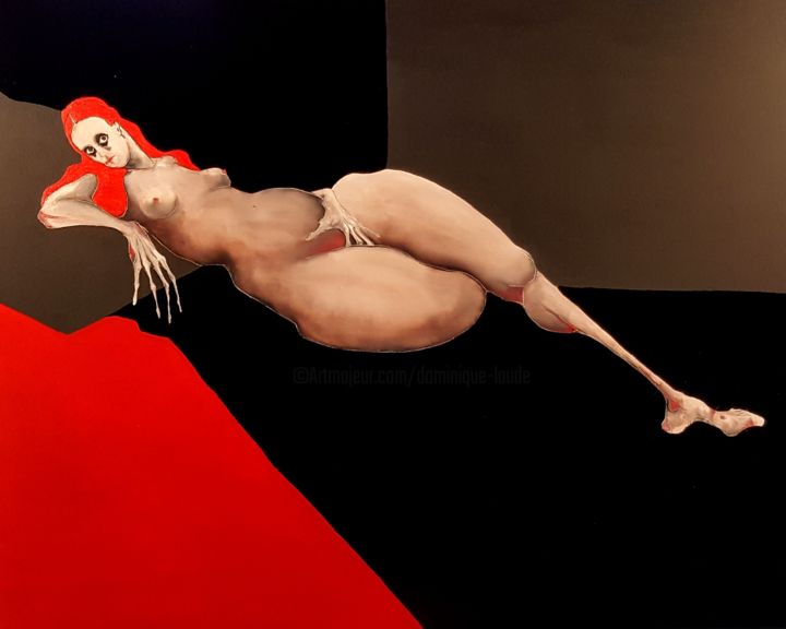 Painting titled "Vénus d'Urbino" by Dominique Laude, Original Artwork, Oil