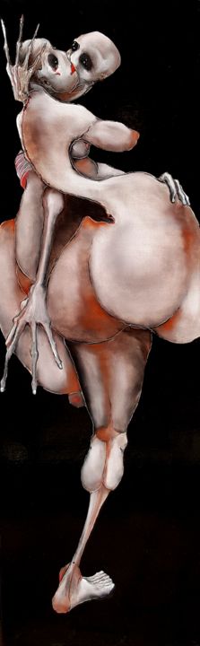 Картина под названием "Etreinte" - Dominique Laude, Подлинное произведение искусства, Масло