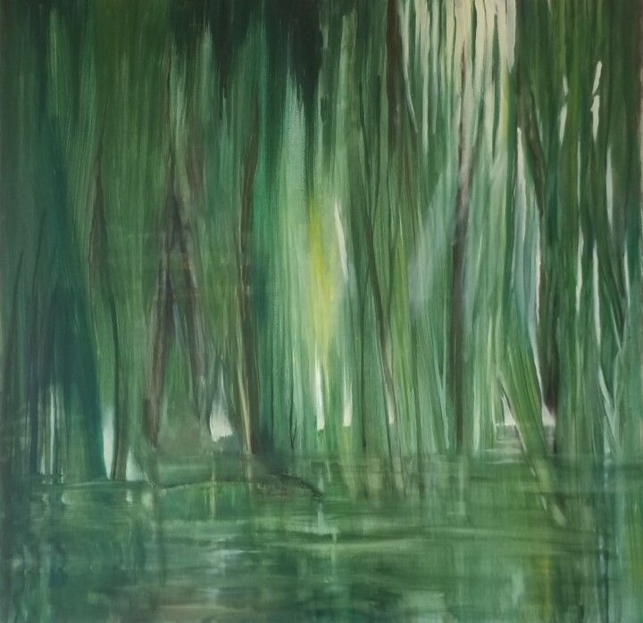 Pintura titulada "Rêve tropical" por Dominique Maisonneuve, Obra de arte original, Oleo