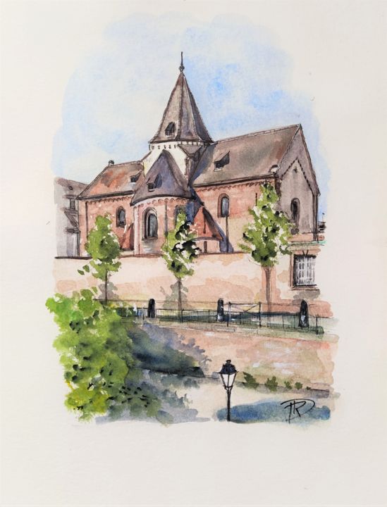 Peinture intitulée "Vues citadines #13" par Dominique Mireille Richard, Œuvre d'art originale, Aquarelle