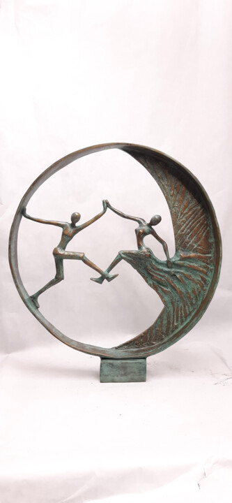 Escultura intitulada "statue bronze" por Dominique Peri, Obras de arte originais, Bronze