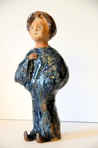 Skulptur mit dem Titel "Dame Tang" von Dominique Petit, Original-Kunstwerk, Terra cotta