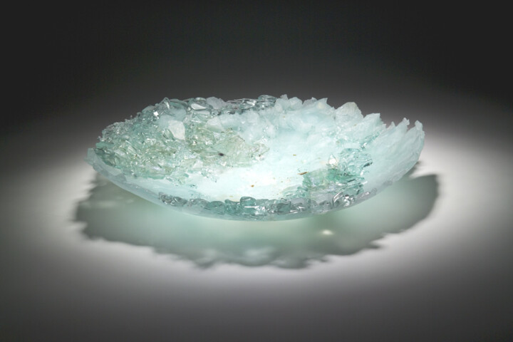 Sculpture intitulée "Hiver" par Dominique Plastre, Œuvre d'art originale, Verre