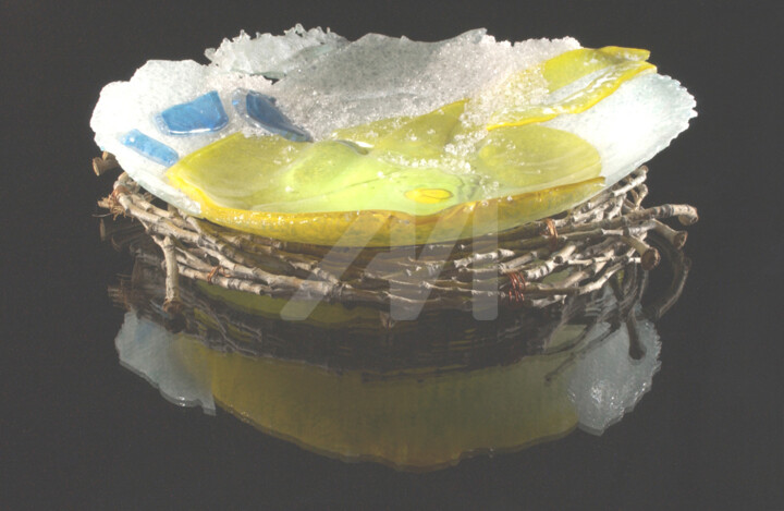 Sculpture intitulée "Ou est passé l'autr…" par Dominique Plastre, Œuvre d'art originale, Verre