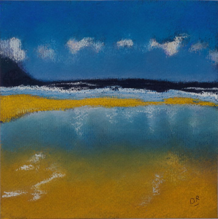 Painting titled "Dalmore Beach 1" by Dominique Righi, Original Artwork, Pastel