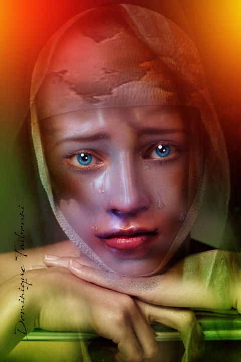 Arts numériques intitulée "Douleur" par Dominique Taïbouni, Œuvre d'art originale, Photo montage