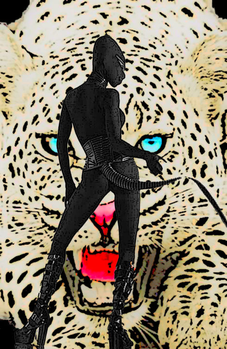 Peinture intitulée "tigresse.jpg" par Dominique Anger, Œuvre d'art originale