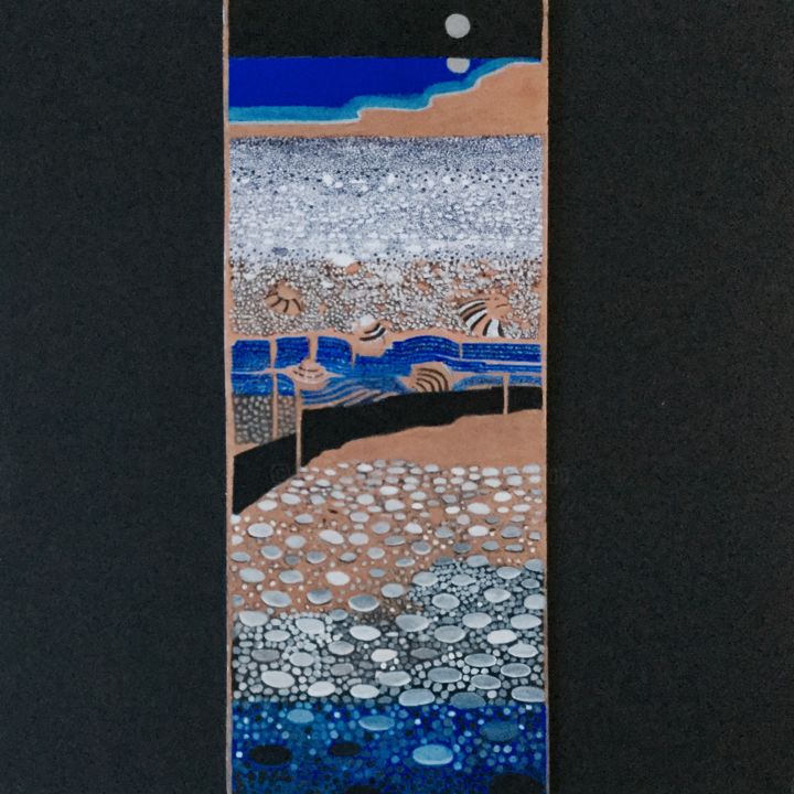 Painting titled "Sous le sable I" by Dominique Berton, Original Artwork