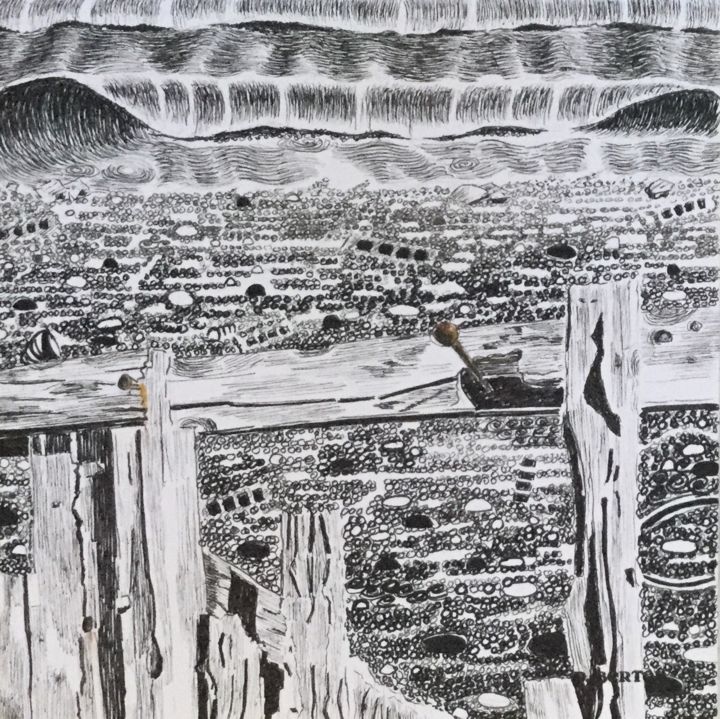 Drawing titled "Entrave I" by Dominique Berton, Original Artwork