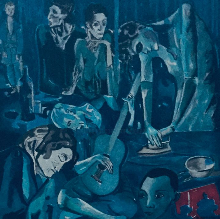 绘画 标题为“D’après Picasso” 由Dominique Berton, 原创艺术品, 墨