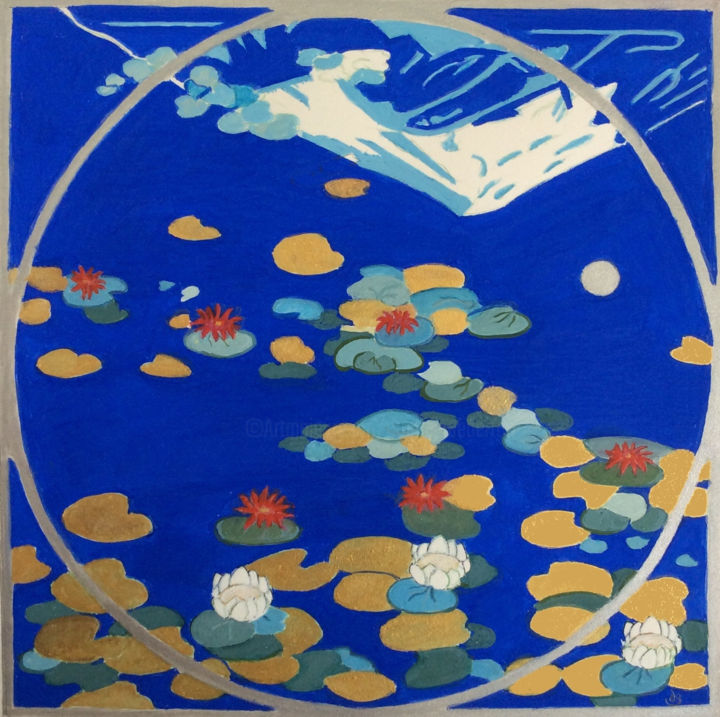 Peinture intitulée "Fuji" par Dominique Berton, Œuvre d'art originale