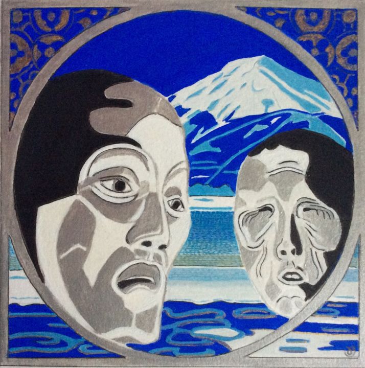 Painting titled "Nô" by Dominique Berton, Original Artwork