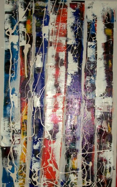 Painting titled "DRIPING 1" by Dominique Bertrand, Original Artwork
