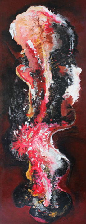 Painting titled "Amalgame" by Dominique C. Habib, Original Artwork, Acrylic