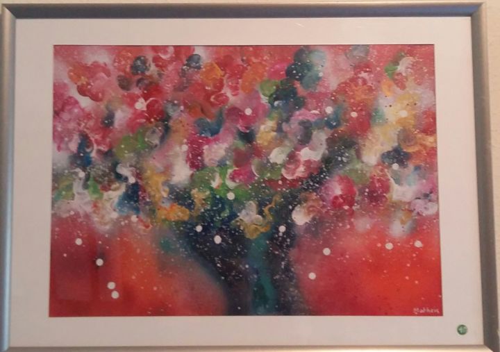 Peinture intitulée "Arbre de vie" par Dominique Matheis, Œuvre d'art originale, Acrylique Monté sur Panneau de bois