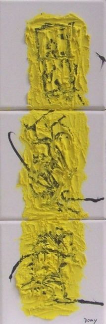 Painting titled "Totem" by Dominique Fouquart  Domy, Original Artwork