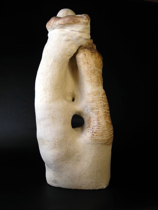 Sculpture titled "Sensualité" by Dominique Mosseray, Original Artwork, Ceramics