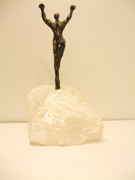 Escultura intitulada "De winnar" por Dominique Peri, Obras de arte originais, Bronze