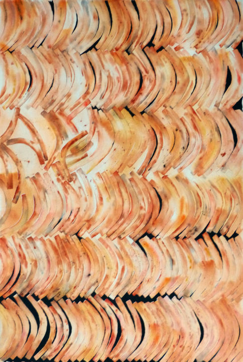 Peinture intitulée "désordre naissant" par Dominique Ramaud, Œuvre d'art originale, Aquarelle