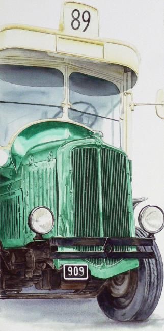 Painting titled "le 89" by Dominique Ramaud, Original Artwork, Watercolor