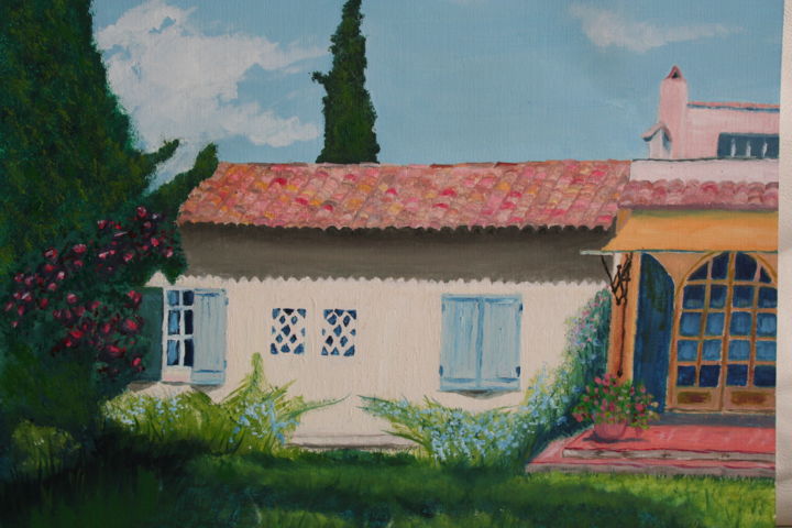 Peinture intitulée "La maison en proven…" par Dominique Van De Velde, Œuvre d'art originale