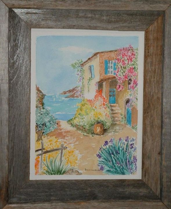 Painting titled "Vacation House" by Dominique Colver, Original Artwork