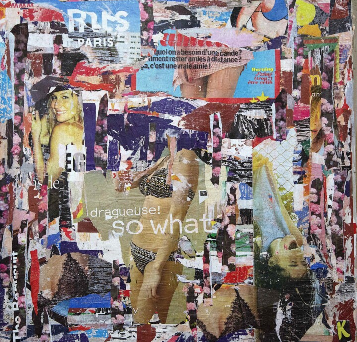 Collages intitulée "Free,... so what !" par Dominique Kerkhove (DomKcollage), Œuvre d'art originale, Collages